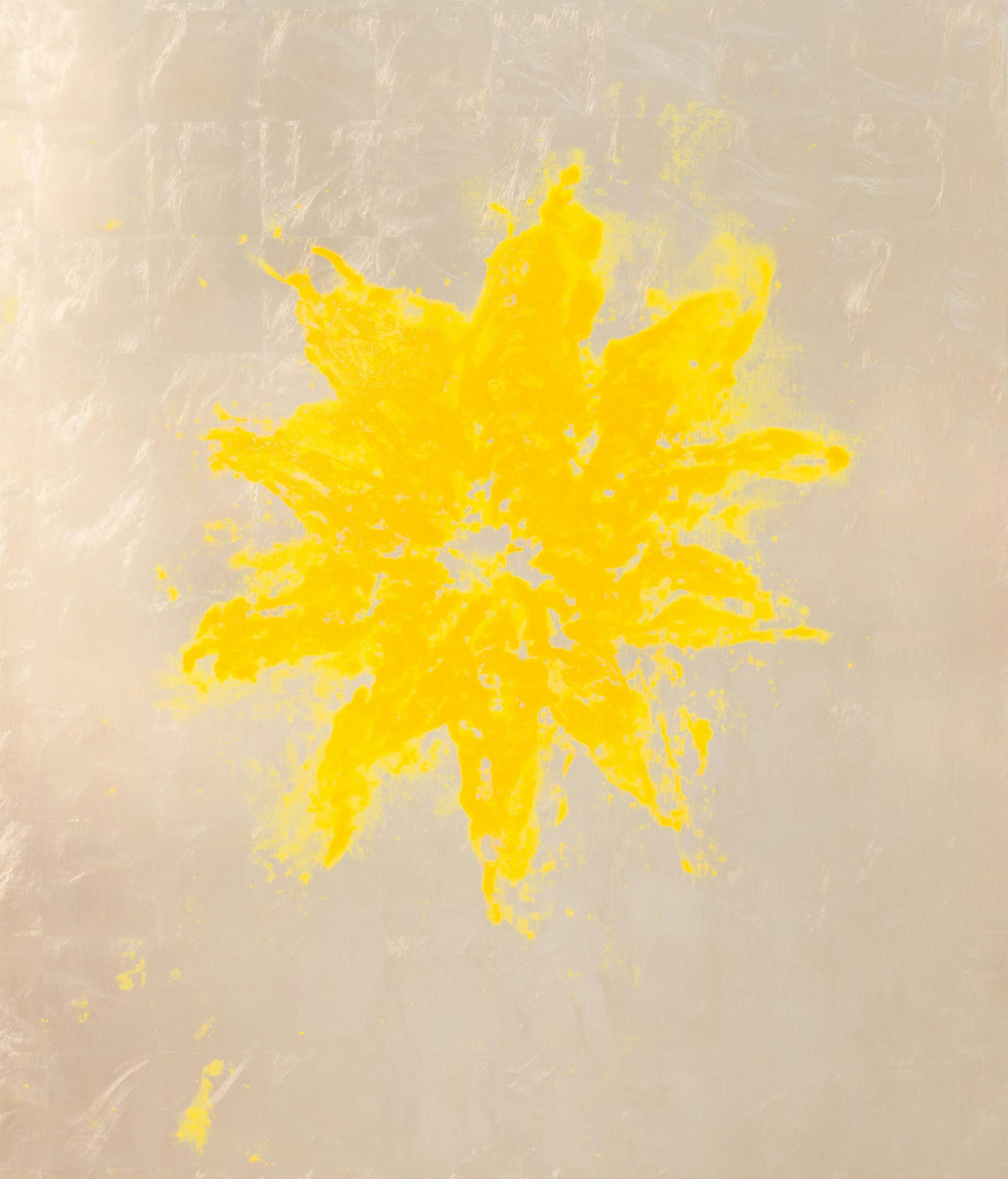 장-미셸 오토니엘 <Passiflora> 캔버스에 잉크, 백금 84×72cm 2023_화랑미술제 국제갤러리 출품 예정작.